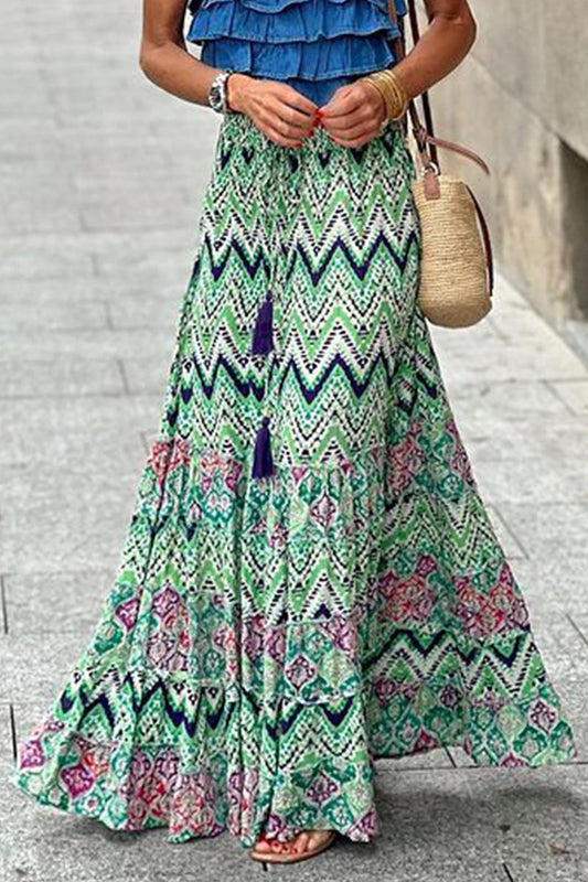 Casual Straat Bloemen Streng Zelfkant Loose Hoge Taille Type A Volledig bedrukt broekje