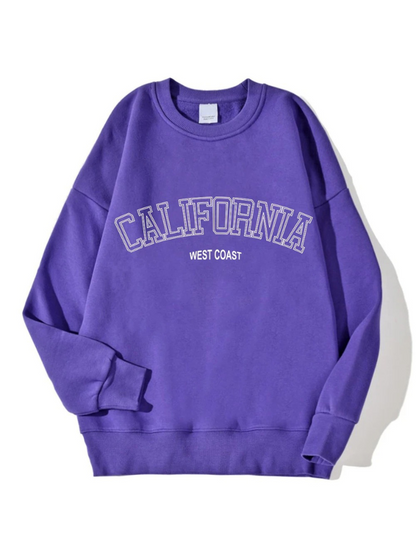 Sharon | Oversized Sweatshirt Met Californië Tekstopdruk Voor Dames