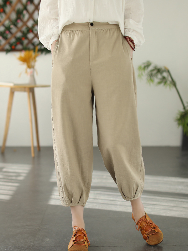 Fashion Casual Elastische Taille Losse Lange Harembroek