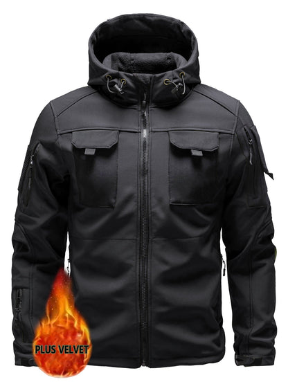 Tactical Hooded Outdoor Jacket Waterdicht Winddicht Geïsoleerd Voor Mannen | Perfect voor buitenactiviteiten