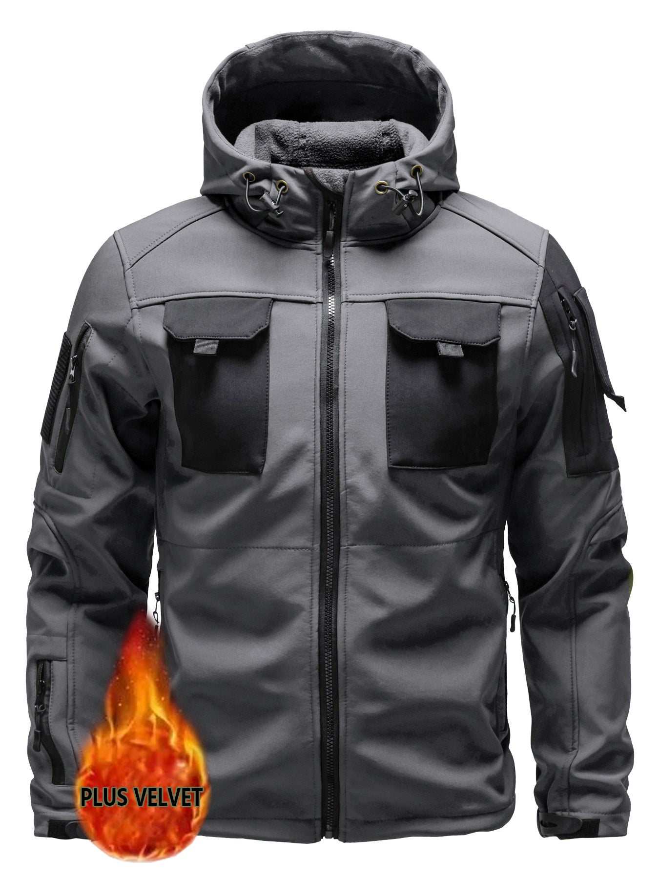 Tactical Hooded Outdoor Jacket Waterdicht Winddicht Geïsoleerd Voor Mannen | Perfect voor buitenactiviteiten