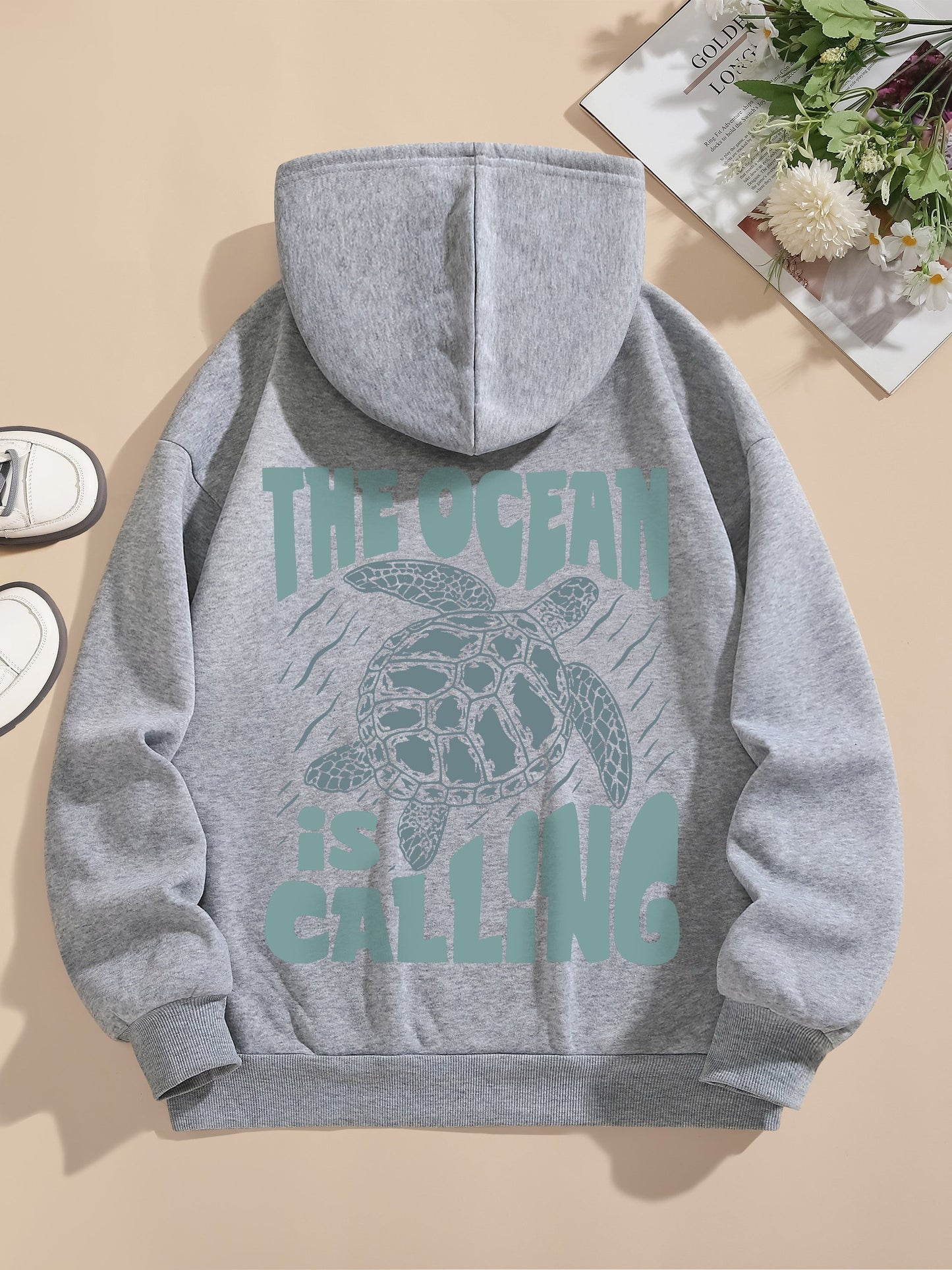 Sharon | Sweat Pullover Hoodie met rugprint en capuchon voor vrouwen Perfect voor dagelijks gebruik