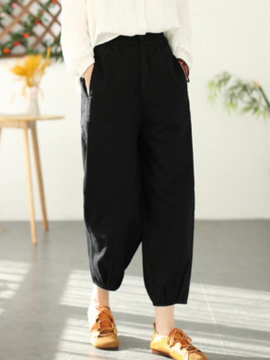 Fashion Casual Elastische Taille Losse Lange Harembroek