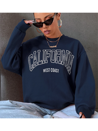 Sharon | Oversized Sweatshirt Met Californië Tekstopdruk Voor Dames