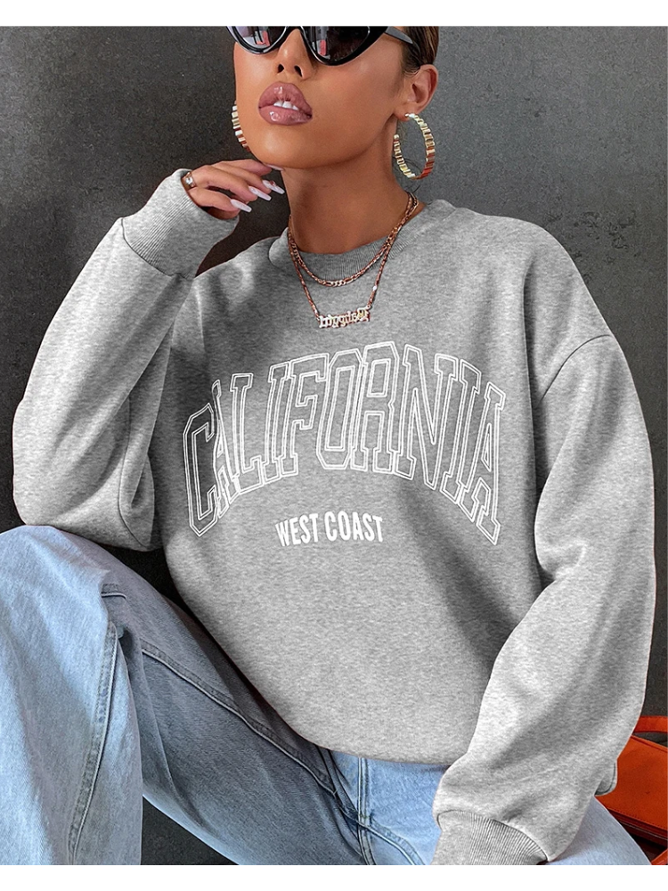 Sharon | Oversized Sweatshirt Met Californië Tekstopdruk Voor Dames