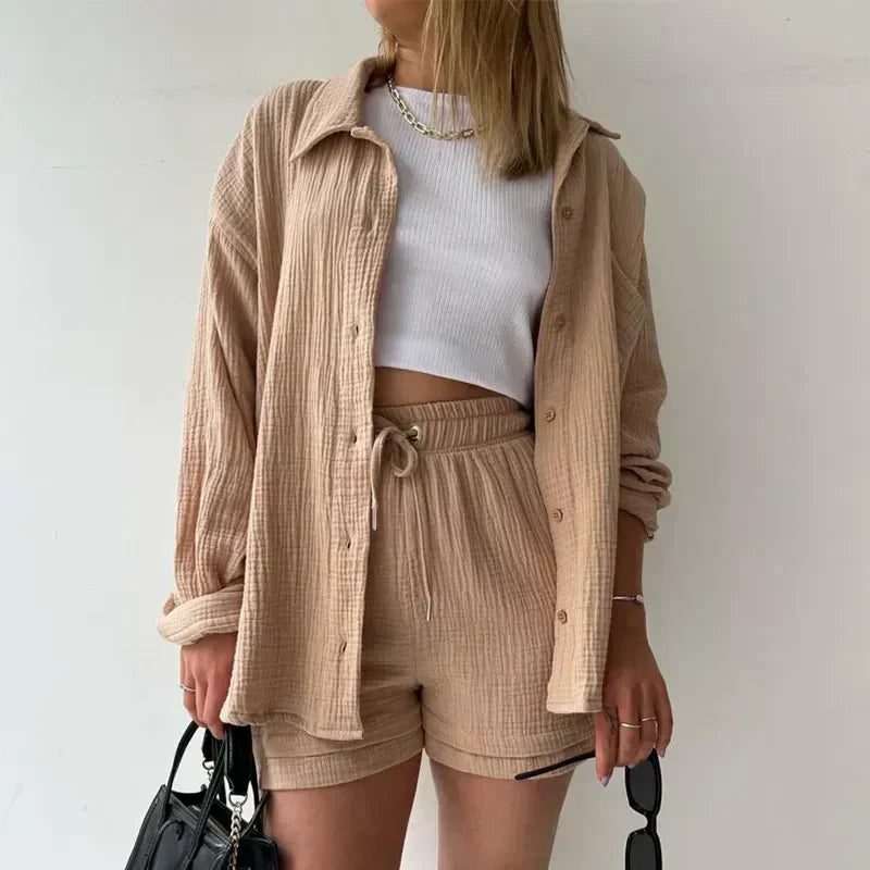 Dames tweedelig T-shirt met lange mouwen Fashion Casual Suit