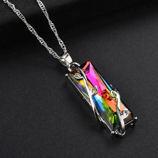 Regenboogsteen Levensboom Ketting