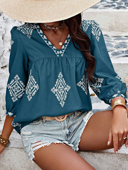 Esme Geborduurde Blouse