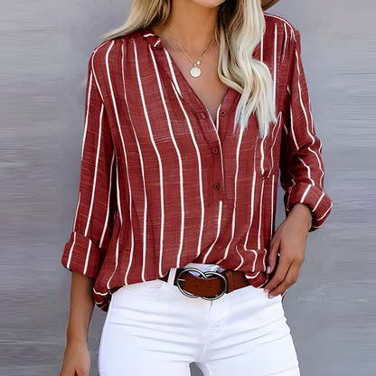 Jantien | Trendy gestreepte damesblouse