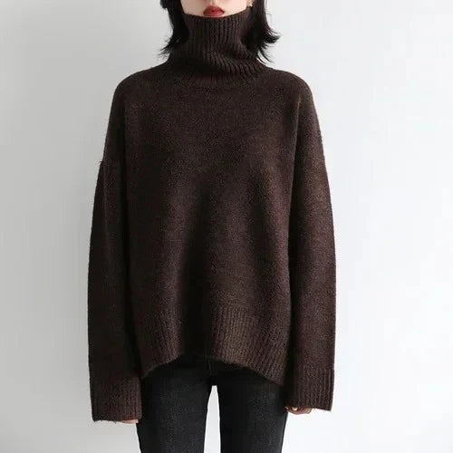 Fryda Trui | Vrouwen effen turtleneck trui