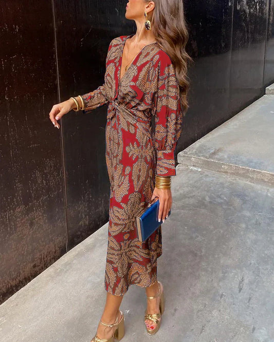 Cornelia Bedrukte vintage jurk