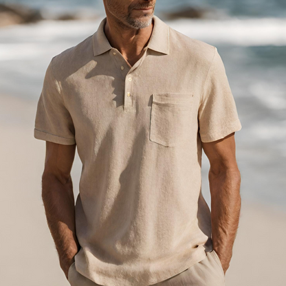 Floris | Luxe linnen poloshirt