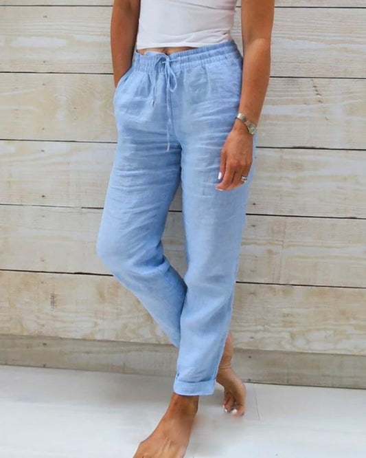 Lena | Casual Linnen Broek | Lichtgewicht & Stijlvol | Relaxed Fit