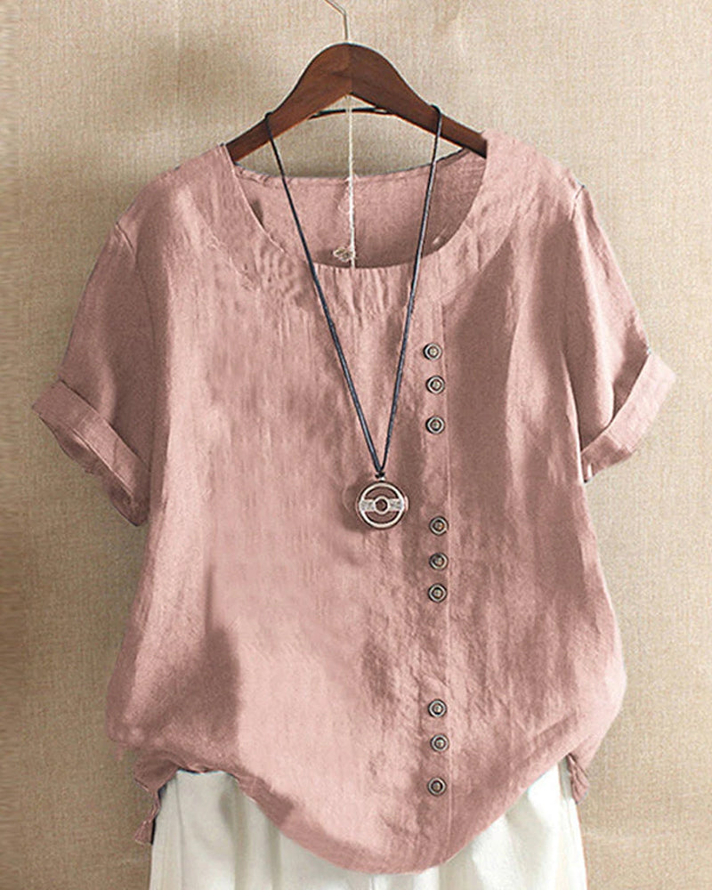 Dames blouse met korte mouwen