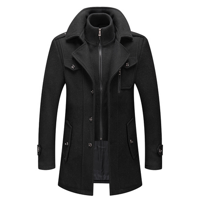 Bernard Jas | Long wool zipper jacket