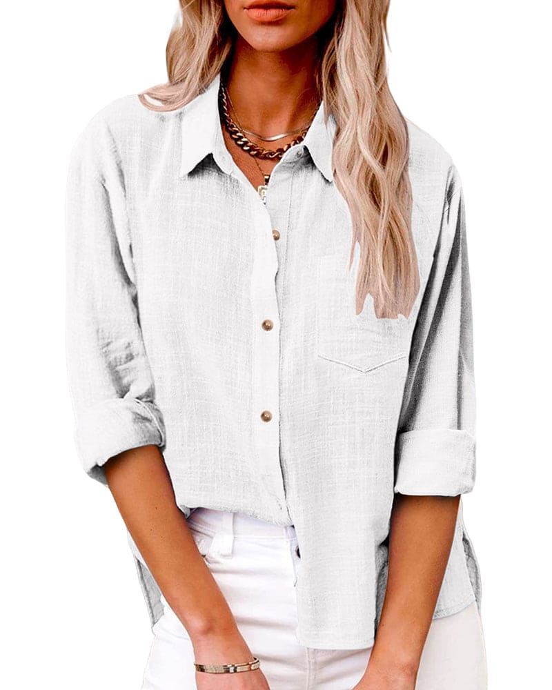 Elisa | Stijlvolle Lange Mouwen Blouse Praktisch en Elegant