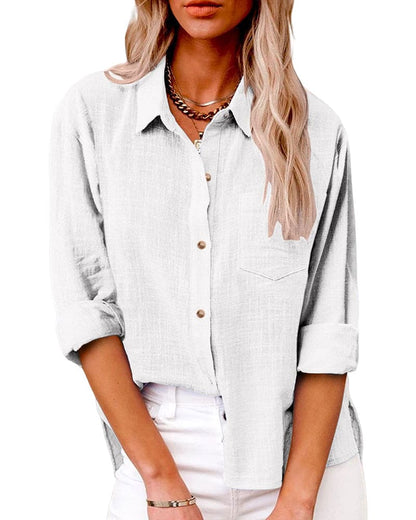 Elisa | Stijlvolle Lange Mouwen Blouse Praktisch en Elegant