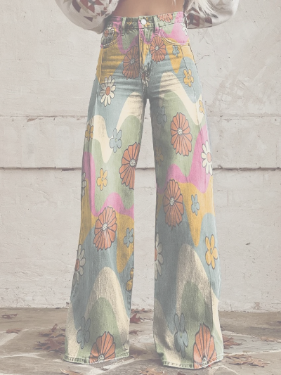 Dahlian - Elegante Flared Broek voor Vrouwen