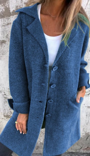 Teni™ Lange Casual Elegante Jas met Praktische Zakken
