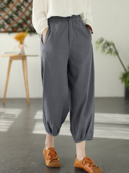 Fashion Casual Elastische Taille Losse Lange Harembroek