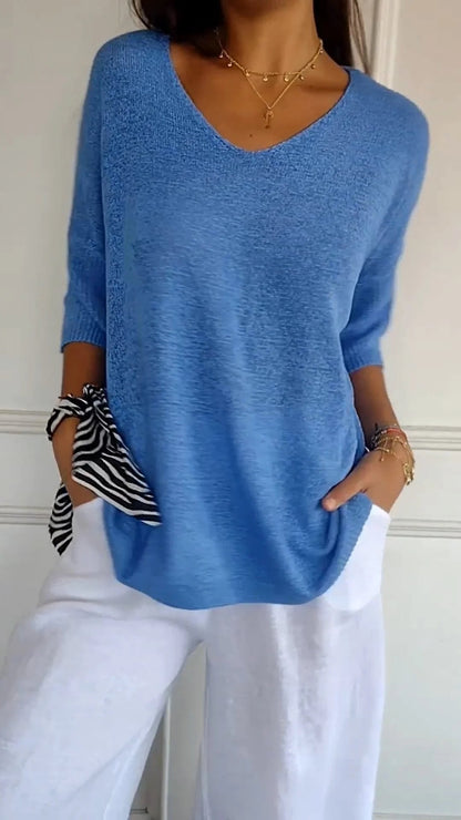Shafina Top | Losse VHals Top