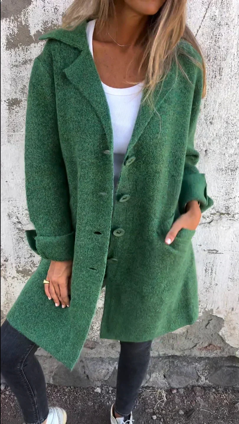 Teni™ Lange Casual Elegante Jas met Praktische Zakken