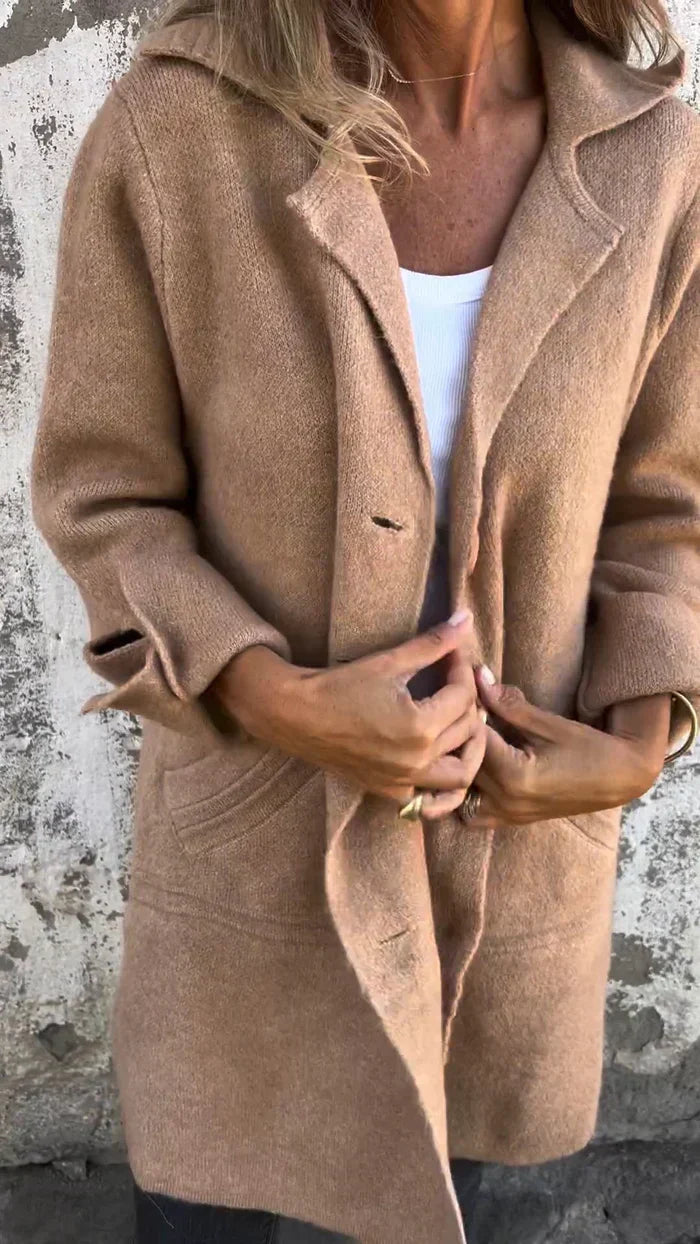 Teni™ Lange Casual Elegante Jas met Praktische Zakken