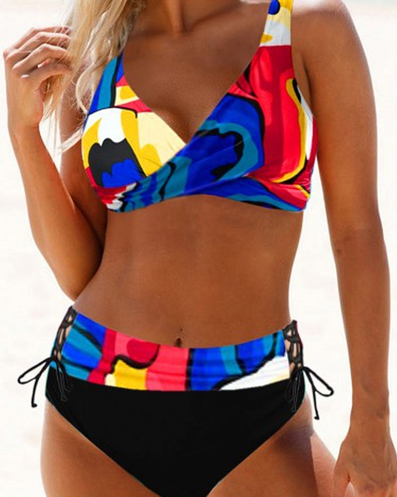 Kleurrijk bikini zwempak