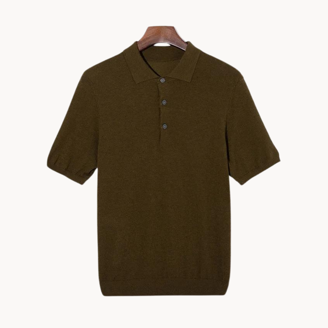 Adam | Luxe Merinowollen Poloshirt