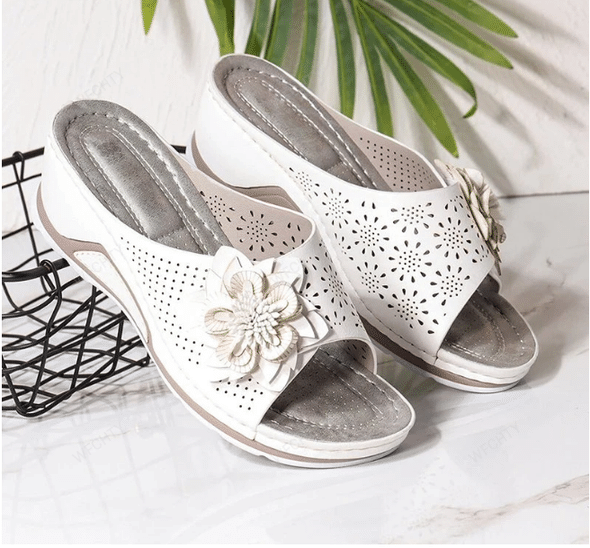 Xiomara® | Orthopedische sandalen van zacht leer met ondersteuning van de voetboog