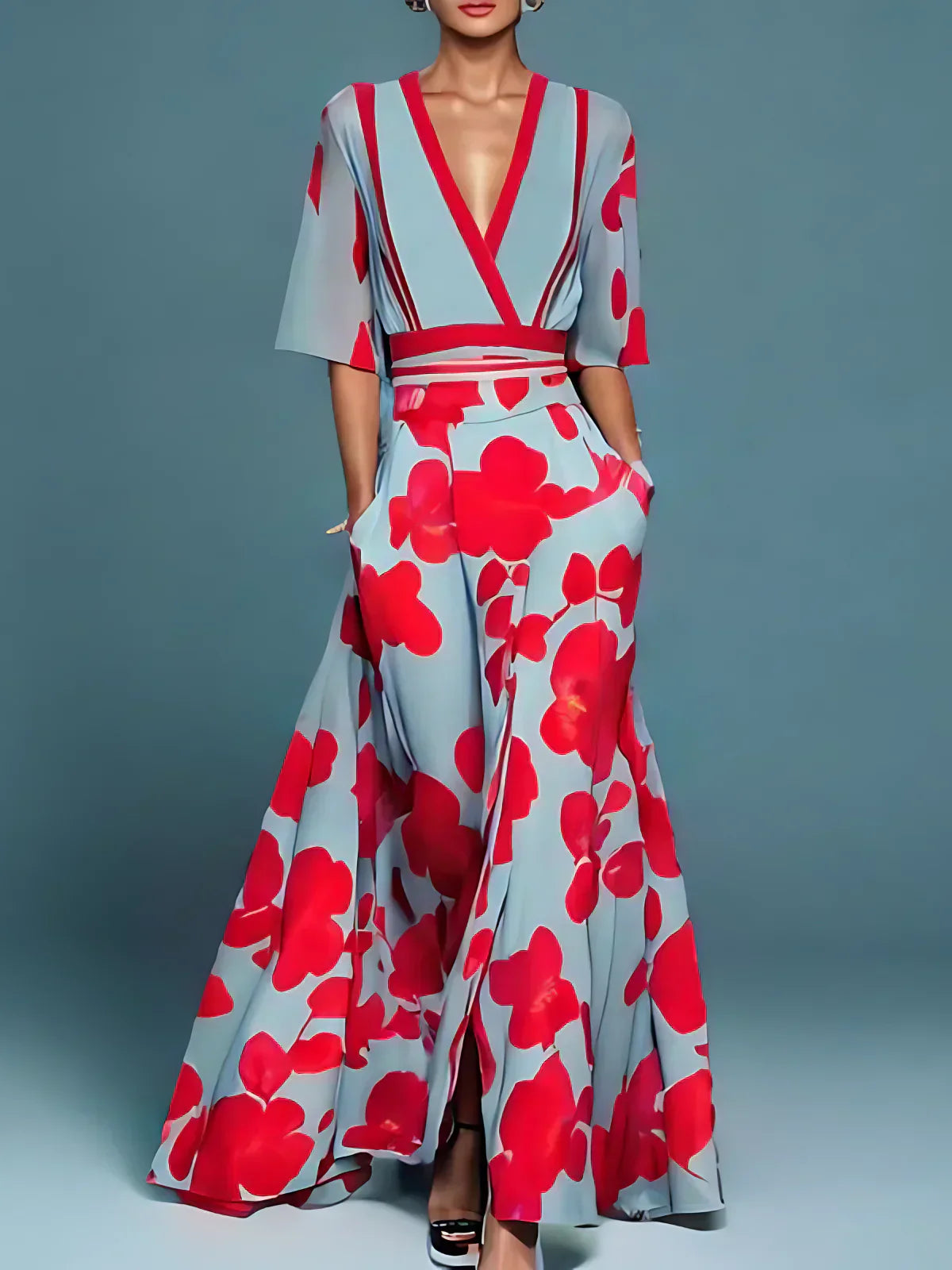 Elegante bloemenjurk voor in de handtas
