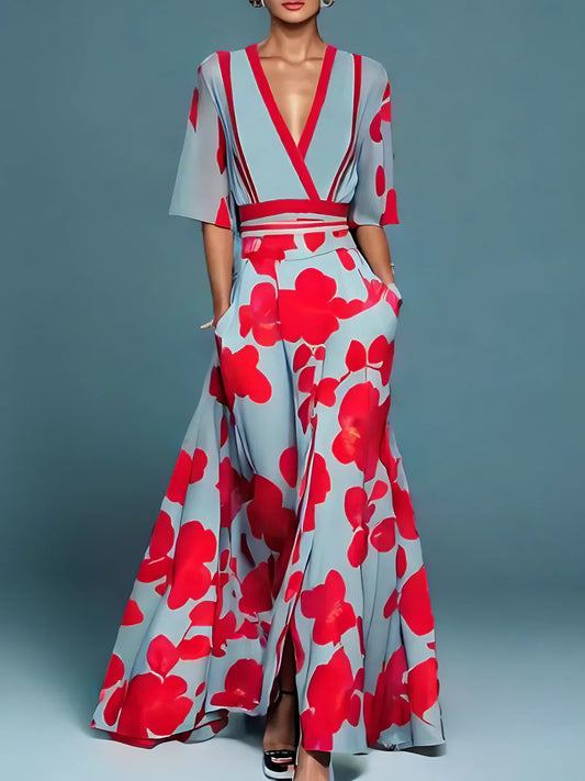 Elegante bloemenjurk voor in de handtas