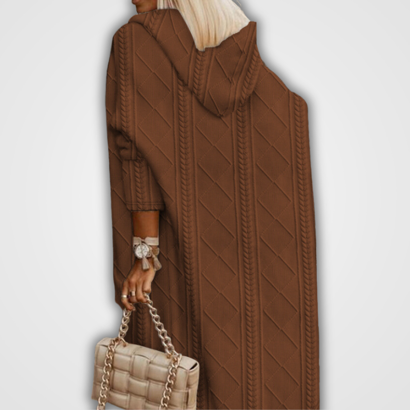 ANNEKE LANG CARDIGAN VEST MET CAPUCHON