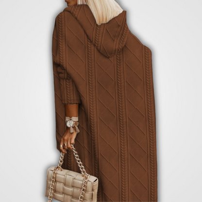 ANNEKE LANG CARDIGAN VEST MET CAPUCHON
