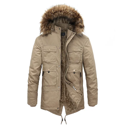 Heren Winterjas - Dikke Parka met Capuchon en Uitneembare Voering | Warme Jas | Grote Modejas