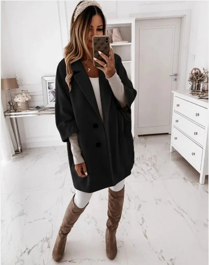 Aurore - Oversized Trench Coat met Dubbele Knoopsluiting en Casual Fit