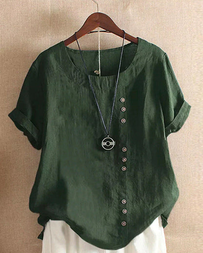 Dames blouse met korte mouwen