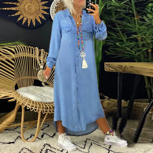 LD | Denim rok met lange mouwen voor een casual look voor elke dag