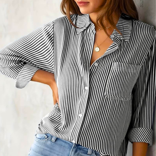 Hailey | Comfortabele Klassieke Blouse met Knopen voor Dames