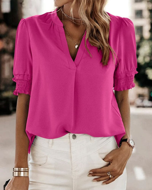 Elara | Chique V-Hals Blouse voor Dames