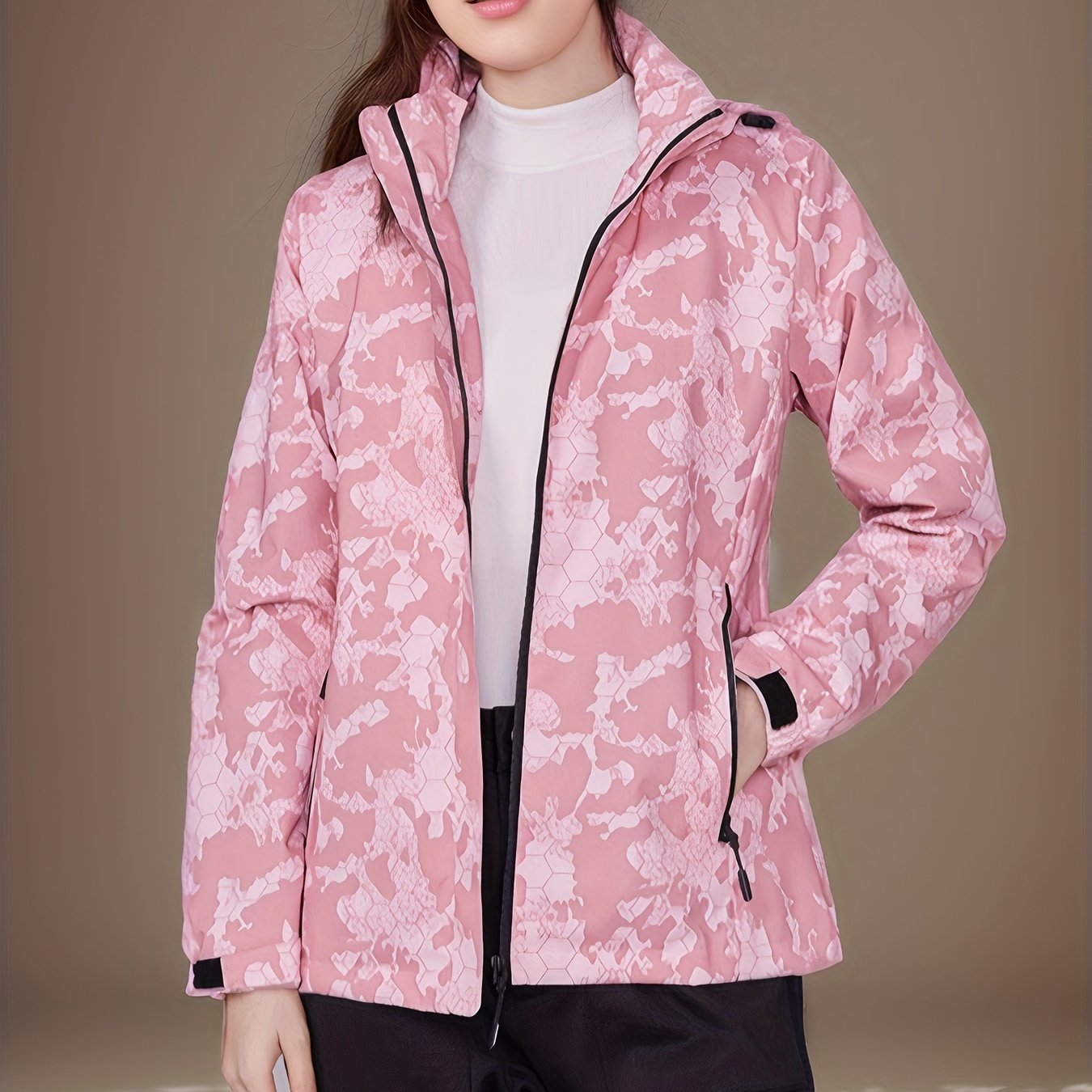 Elise | Winddichte camouflage-print dames outdoor sportjas