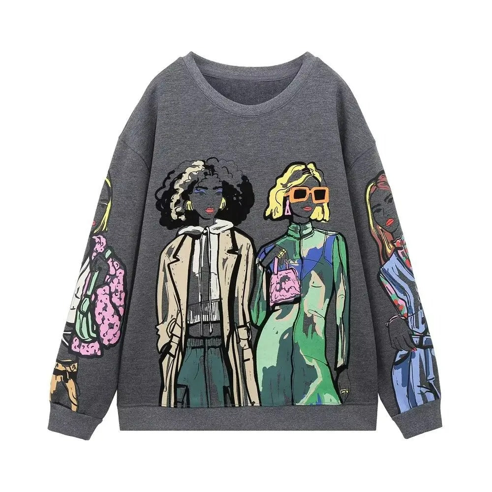 Amelie - Losvallend Sweatshirt Met Print Voor Dames