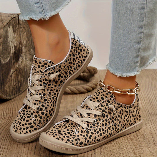 Leopard | Luipaardprint damessneakers in lage stijl