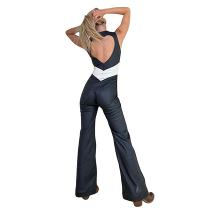 Retro denim jumpsuit met rits - Noble