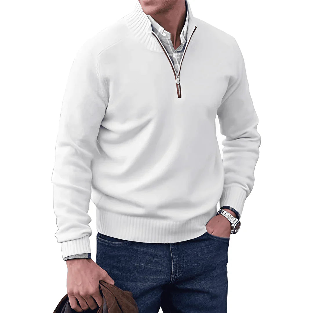 Benoit - Elegante Kasjmier Zip Sweater