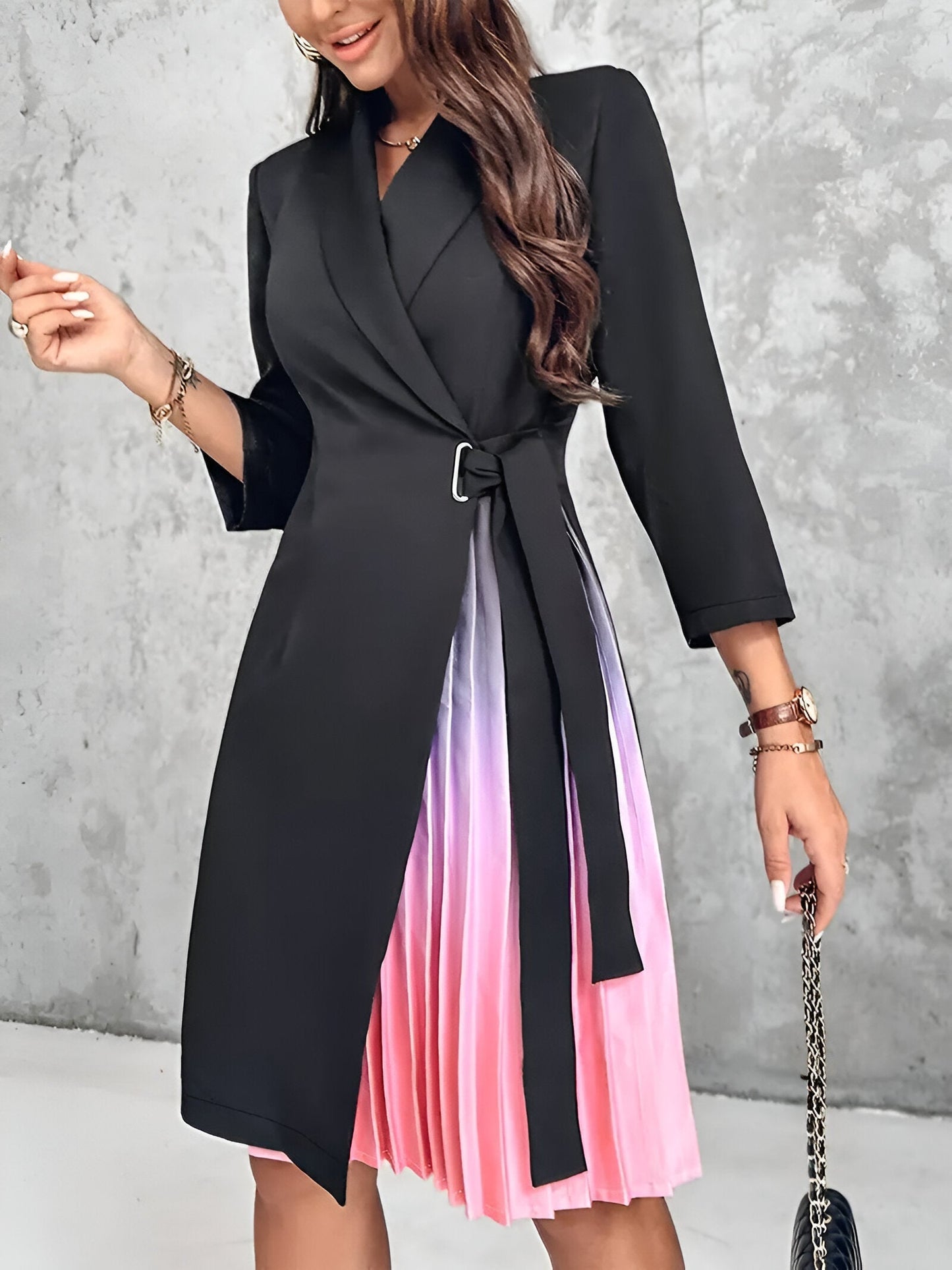 Gregoria | Elegante blazerjurk met gradiëntprint