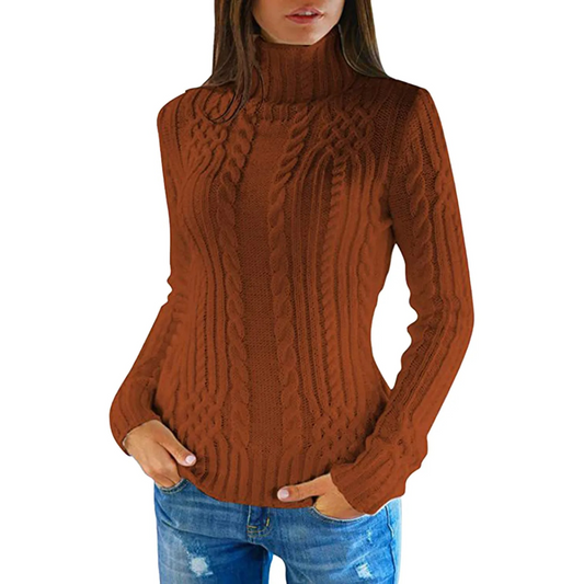 Yerly Trui | Vrouwen kabelgebreide turtleneck trui