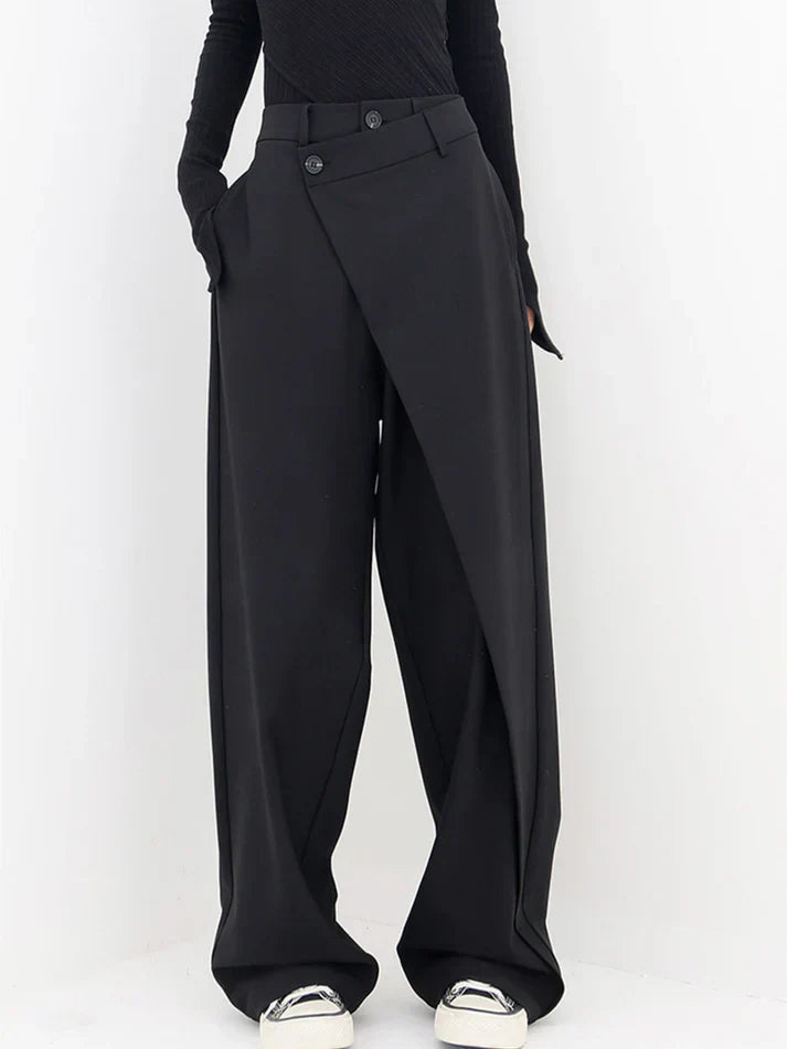 Veelzijdige asymmetrische baggy broek voor dames