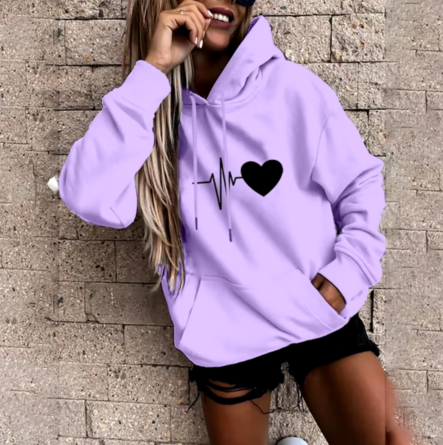 Sharon | Sweatshirt met capuchon en print