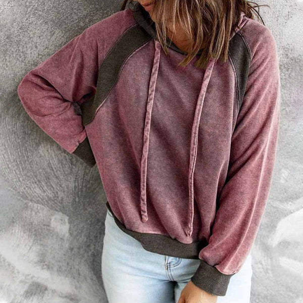 Casual sweatshirt met capuchon en lange mouwen